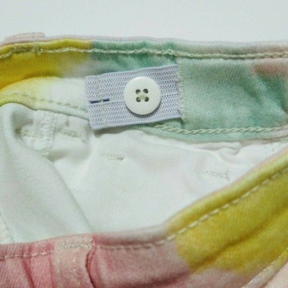 Cat & Jack Girls Raw Hem Boho Hippie Tie Dye Jean Shorts Adjustable Waist, 12M - Picture 8 of 8